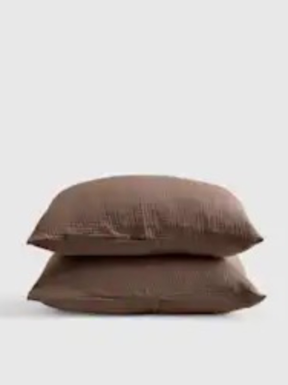 Quince Organic Cotton Gauze Sham King Brown Chocolate Set of 2